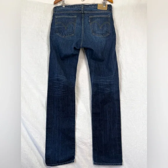 Levis Made and Crafted Tack Slim Jeans Mens 34x34 Nova Blue Denim Made in USA